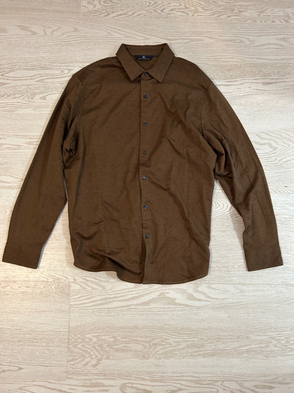 Hart Schaffner Marx Men's Brown Button-Up Dress Shirt